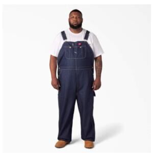NWT Dickies Indigo Bib Overalls Size 44x32
